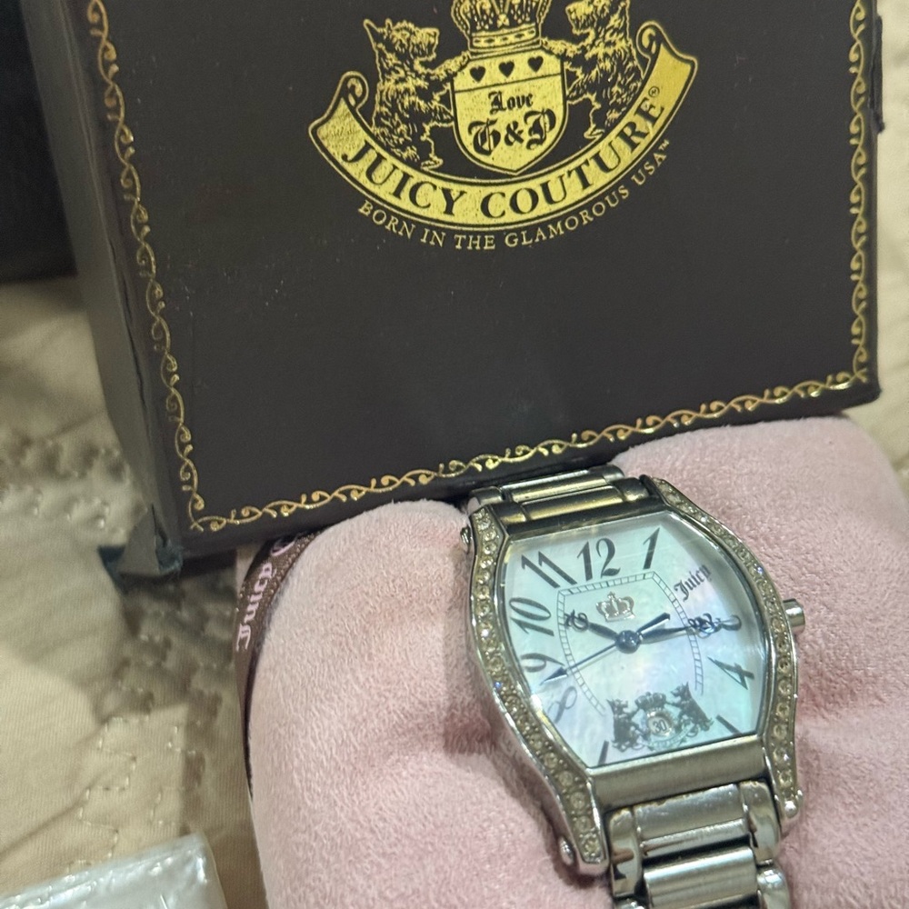 Juicy Couture Silver Timepiece with Crystal Details
